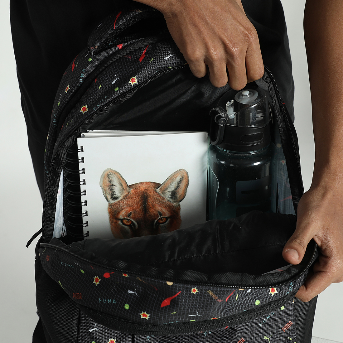 PUMA Unisex Typography Black Backpack